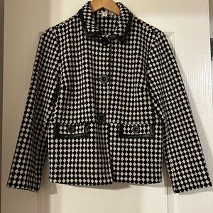 JMCollection Petite Tan & Black Blazer